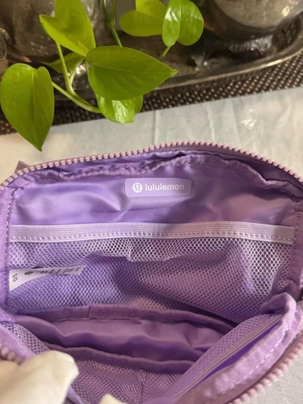 Lavender color belt bag
